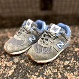 New Balance 574 Grey Sky Blue Infant Toddler Sneakers Sz 7